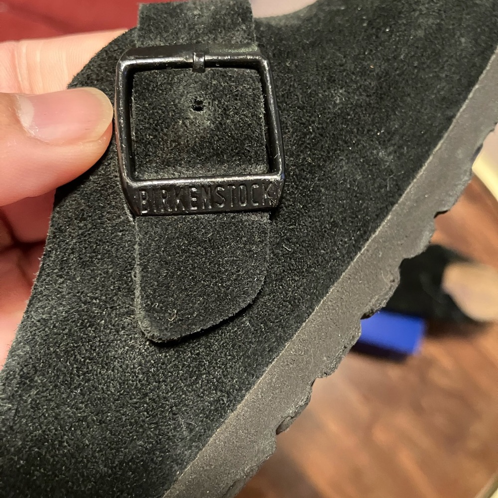 Birkenstock Boston BS Suede Leather Clog Black EU40 (US L9/M7) - Picture 3 of 8